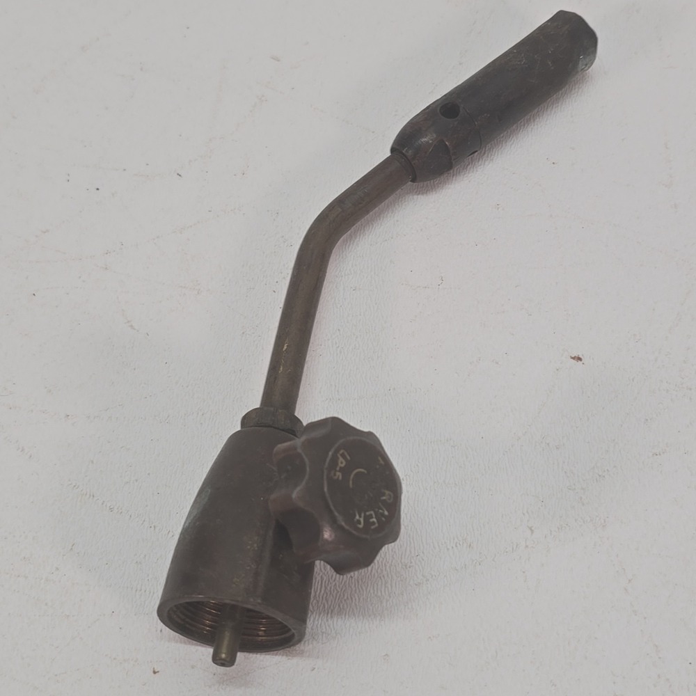 Vintage Turner Brass Gas Torch Head Model LP-5 Soldering Blowtorch Tool